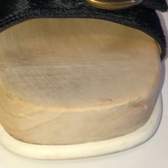 Sz 8 - 38 MARC JACOBS Black Anita Calf Hair Sandals Slides Clogs RARE - Picture 16 of 16